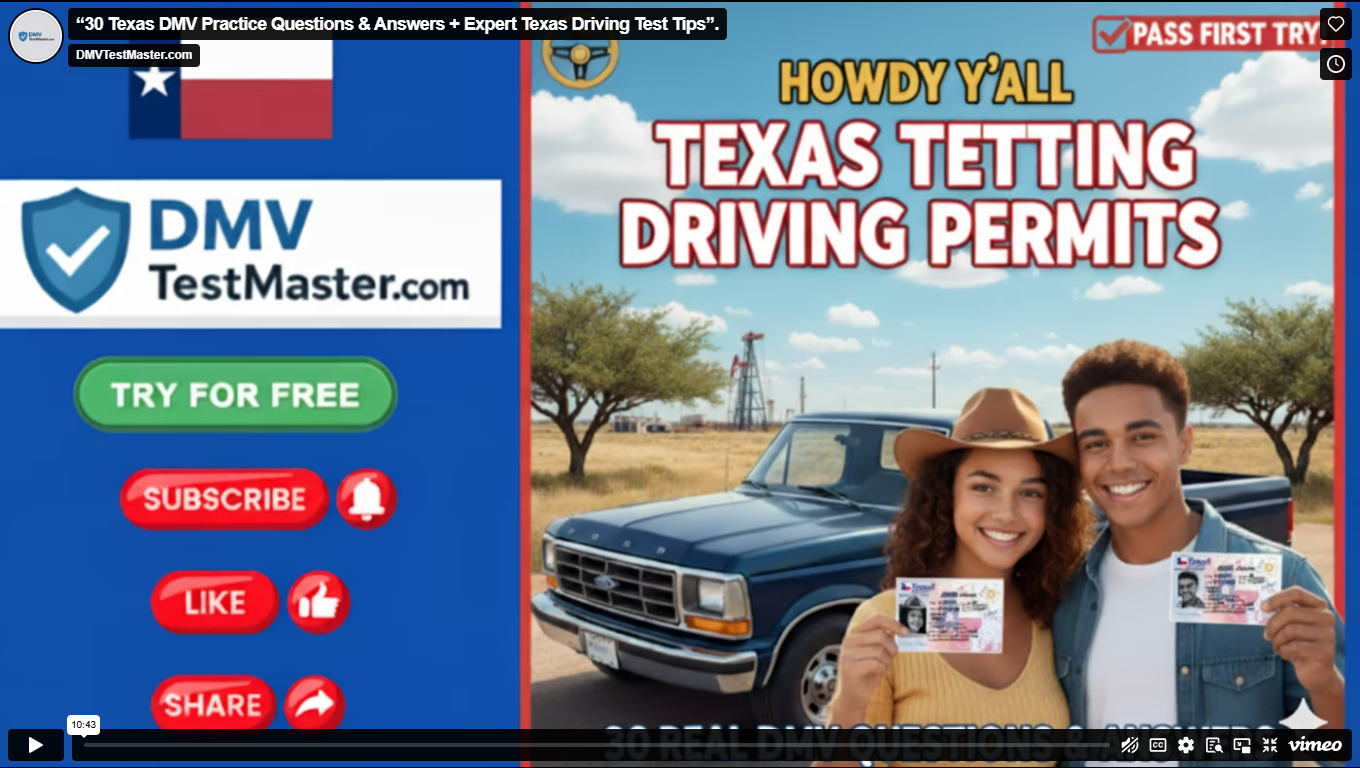 30 Texas DMV Practice Questions & Expert Test Tips